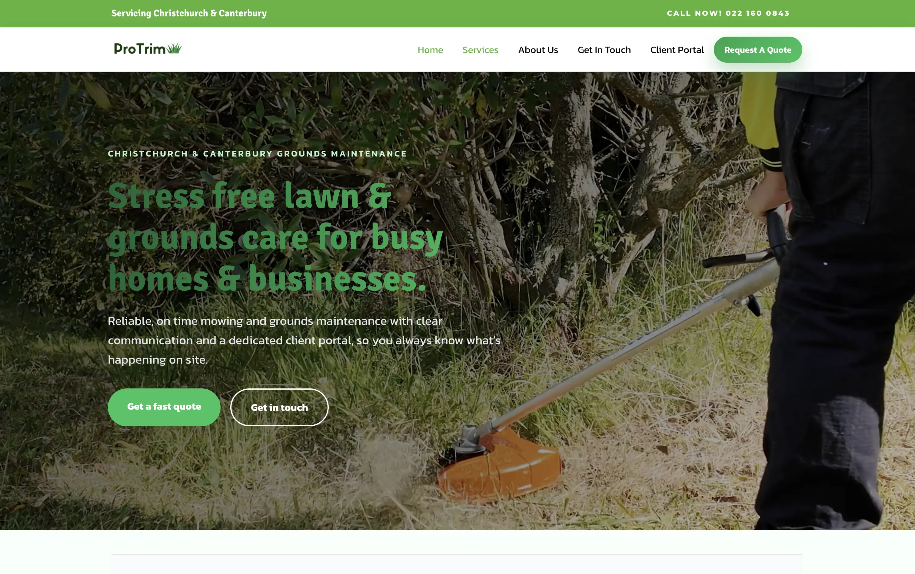 ProTrim Services website